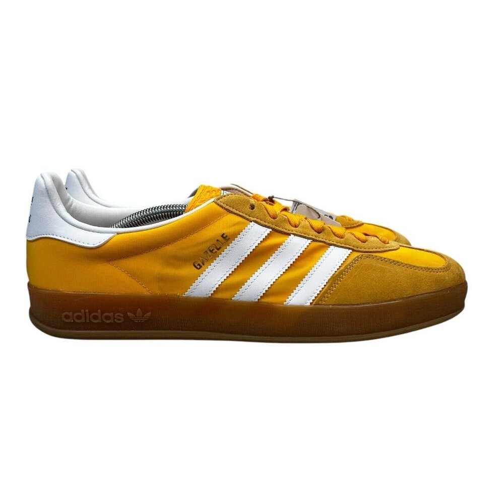 Adidas Gazelle Indoor Crew Yellow White Shoes IE6606 Men's Sizes 12 - 13 *